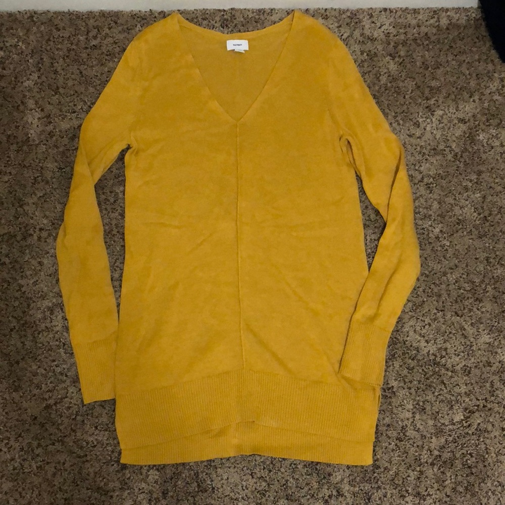 Old Navy - Medium Tall - Mustard V Neck Sweater